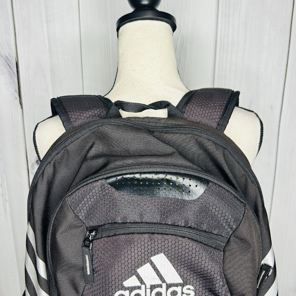 Adidas Black Solid Polyester Logo Medium Backpack… - image 2